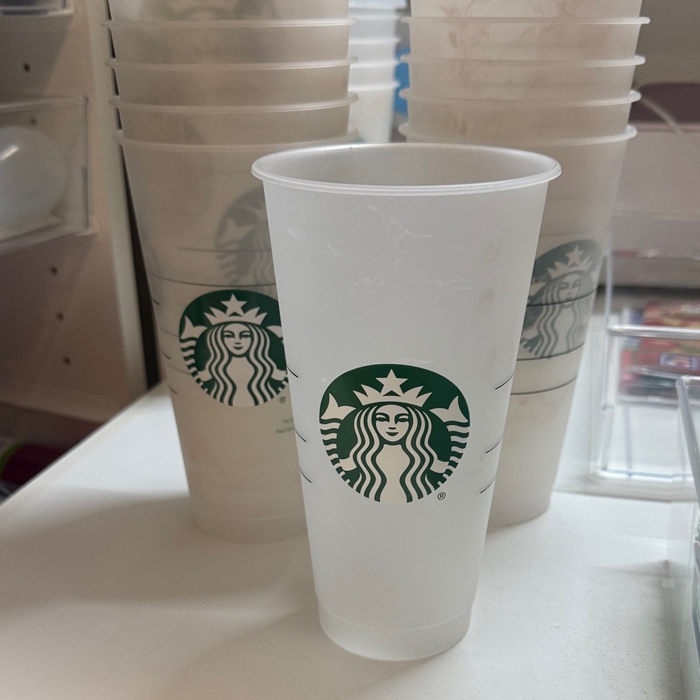 40 Starbucks plastic Reusable Cups BUNDLE